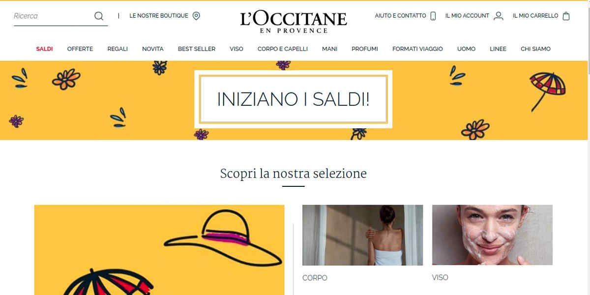 Offerte su l'e-shop L'Occitane