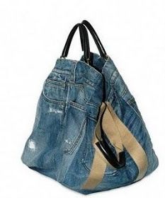 borsa con vecchi jeans