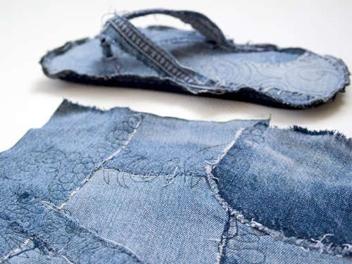 Come trasformare vecchi jeans in ciabatte