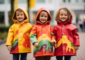 Impermeabili per bambini con colori vivaci