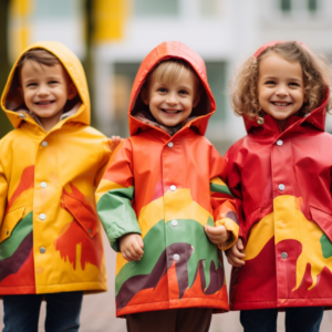 Impermeabili per bambini con colori vivaci: Colori vivaci per un look alla moda