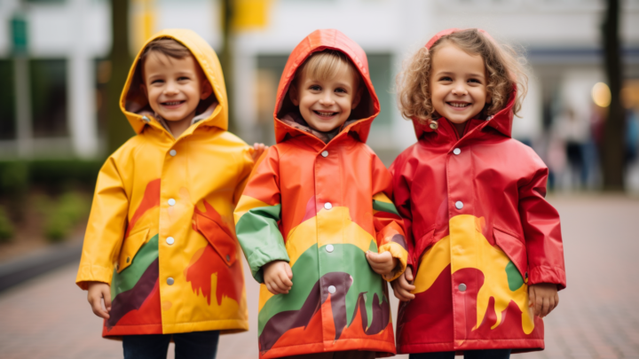 Impermeabili per bambini con colori vivaci: Colori vivaci per un look alla moda