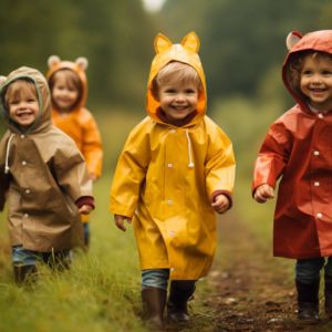 La versatilità degli impermeabili per bambini con cappuccio regolabile
