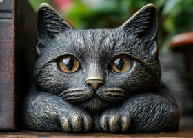 Fermalibri a forma di gattino