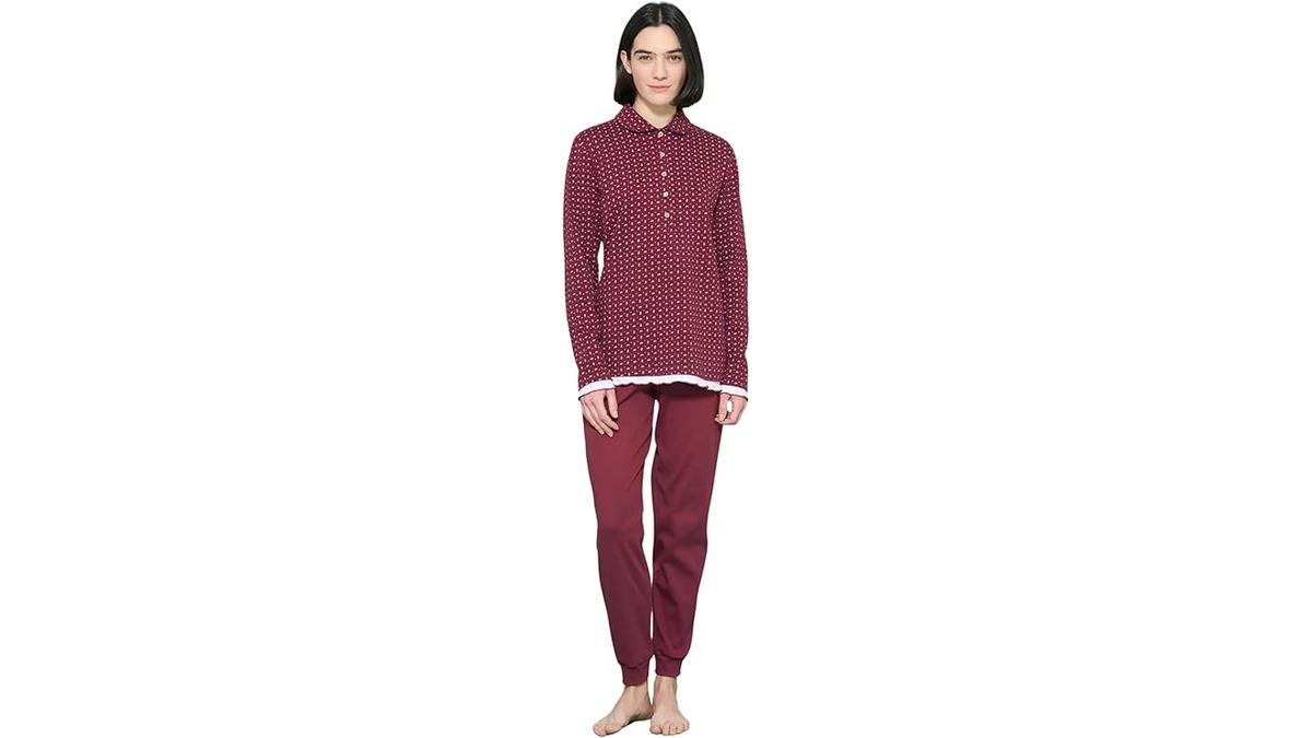 Pigiama Donna 100% Cotone Felpato