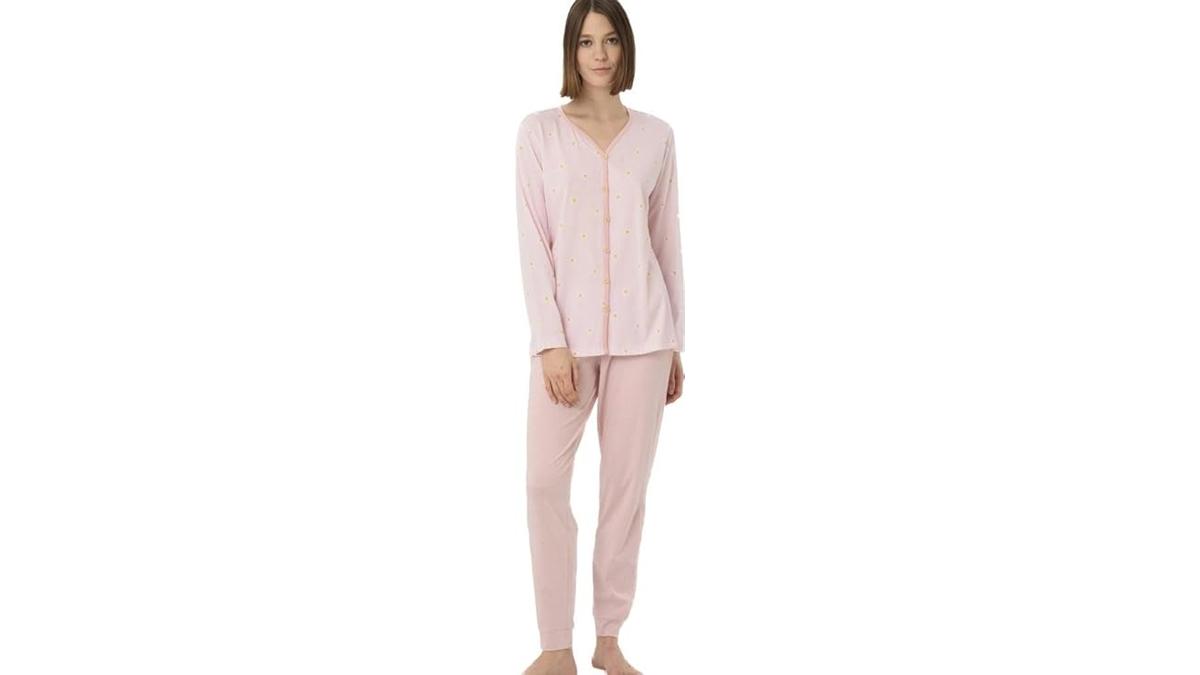 RAGNO Pigiama donna in puro cotone aperto davanti DG17N6