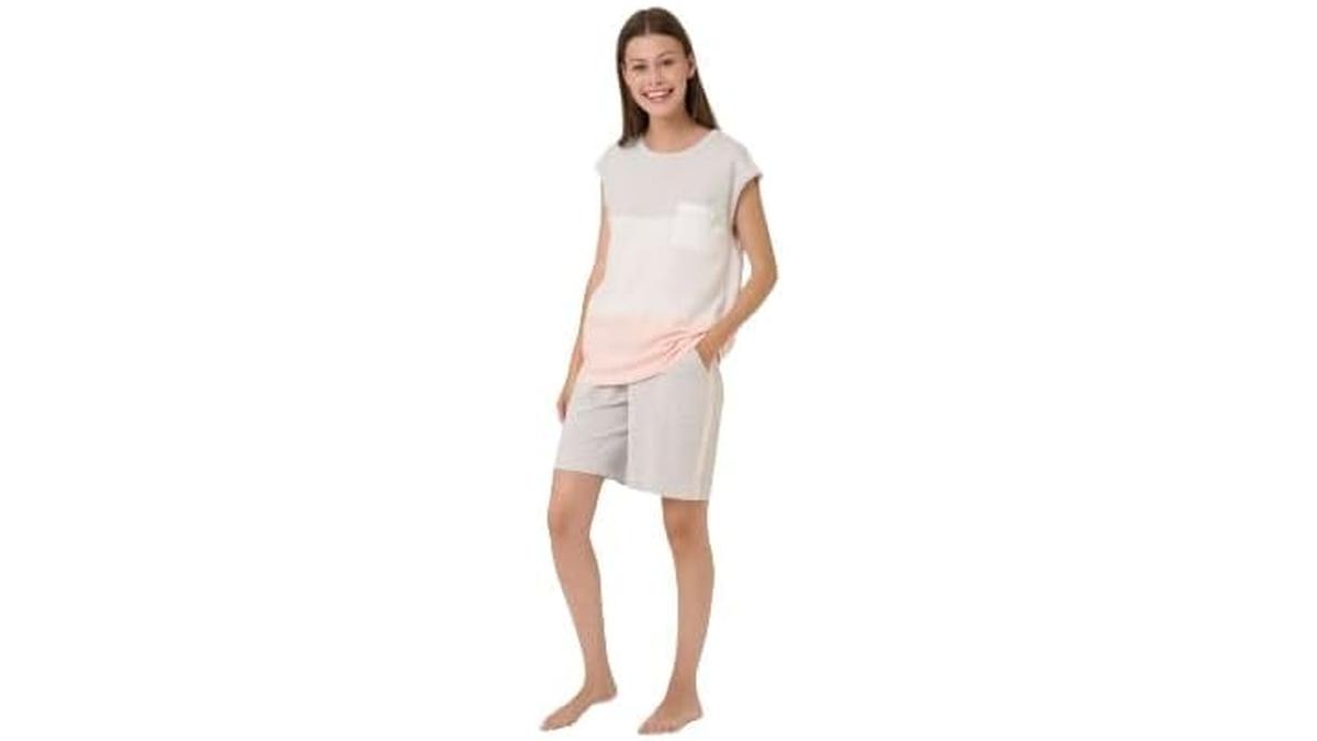 RAGNO Pigiama Donna Manica Corta e Pantaloncino