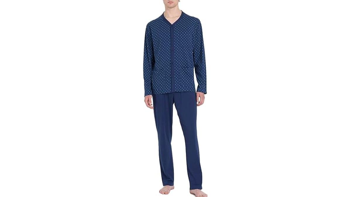 RAGNO Pigiama uomo in puro cotone aperto davanti RAGNO Pigiama uomo in puro cotone aperto davanti U909N6