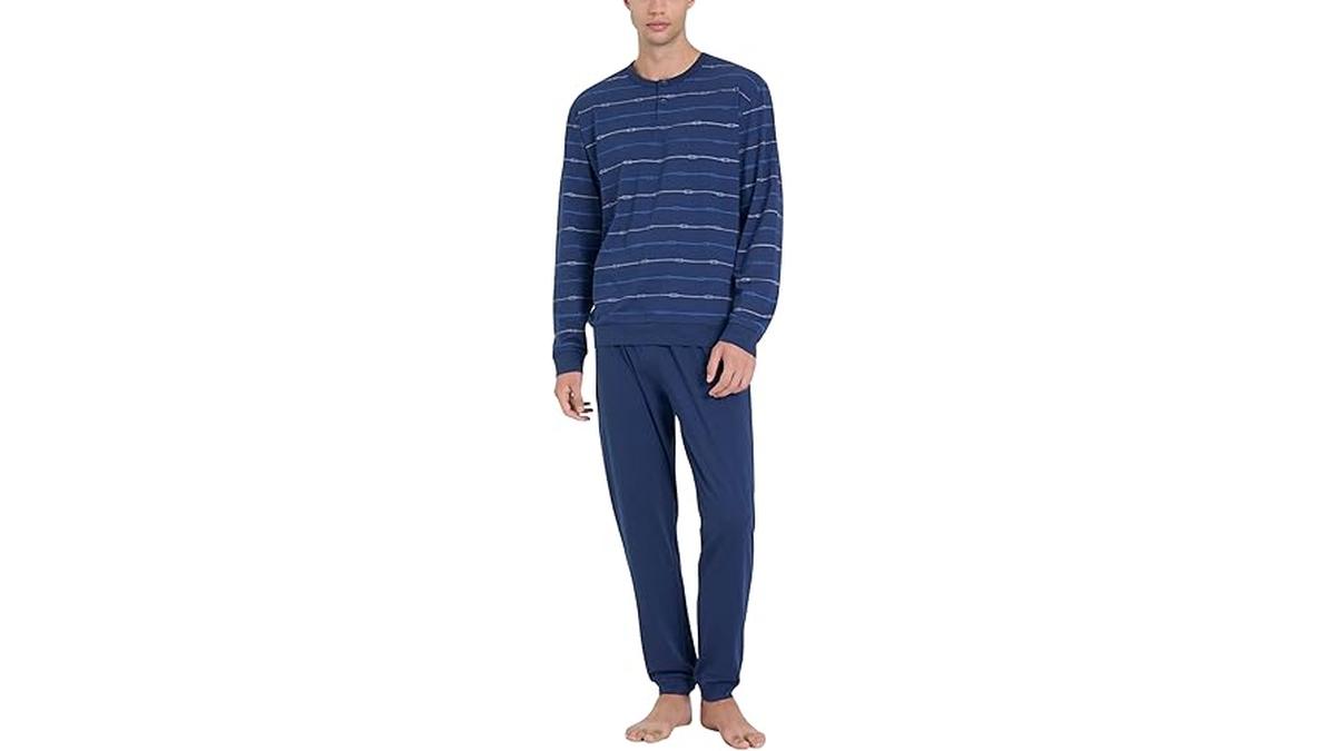 Pigiama Uomo Lungo 100% Cotone Leggero