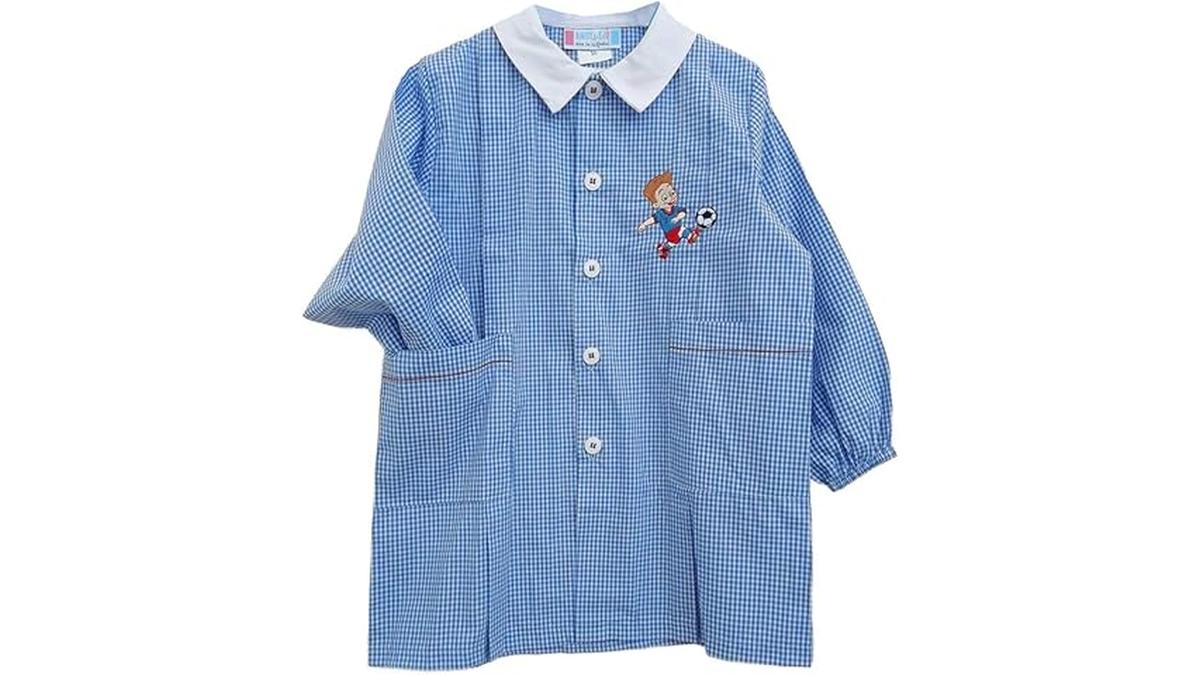 Grembiule Asilo Bambino Ricamo Calciatore