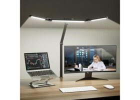 Honeywell Lampada da scrivania a LED con morsetto HJ3 Architetto lampada da scrivania per casa ufficio con 4 modalità di colore Lampada da scrivania a LED