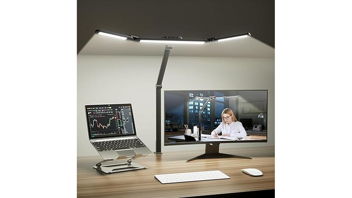 Honeywell Lampada da scrivania a LED con morsetto HJ3 Architetto lampada da scrivania per casa ufficio con 4 modalità di colore