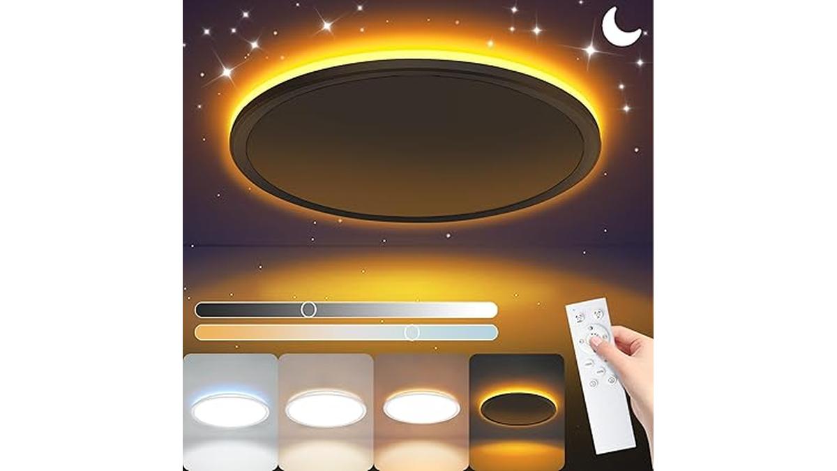 NEEMOSI Plafoniera Led Soffitto Dimmerabile con Timer