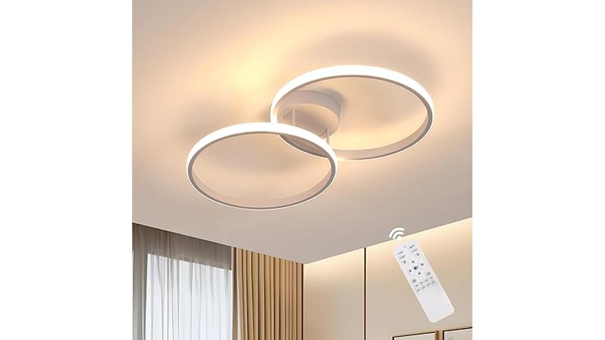 Pheashine Plafoniera LED Moderna 38W Lampada da Soffitto con Telecomando