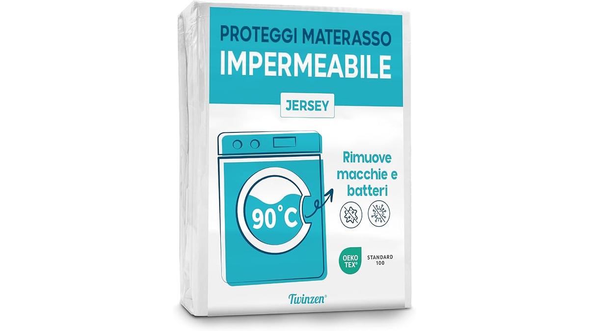 Twinzen – Coprimaterasso Matrimoniale Impermeabile 180×200 cm