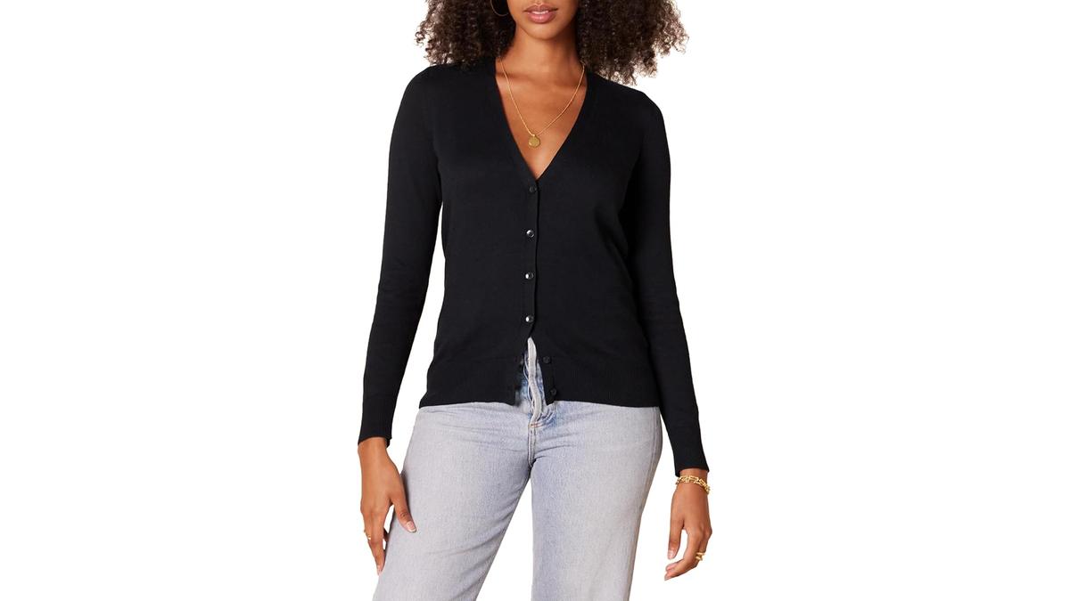 Cardigan Girocollo Leggero Donna Taglie Forti Amazon Essentials
