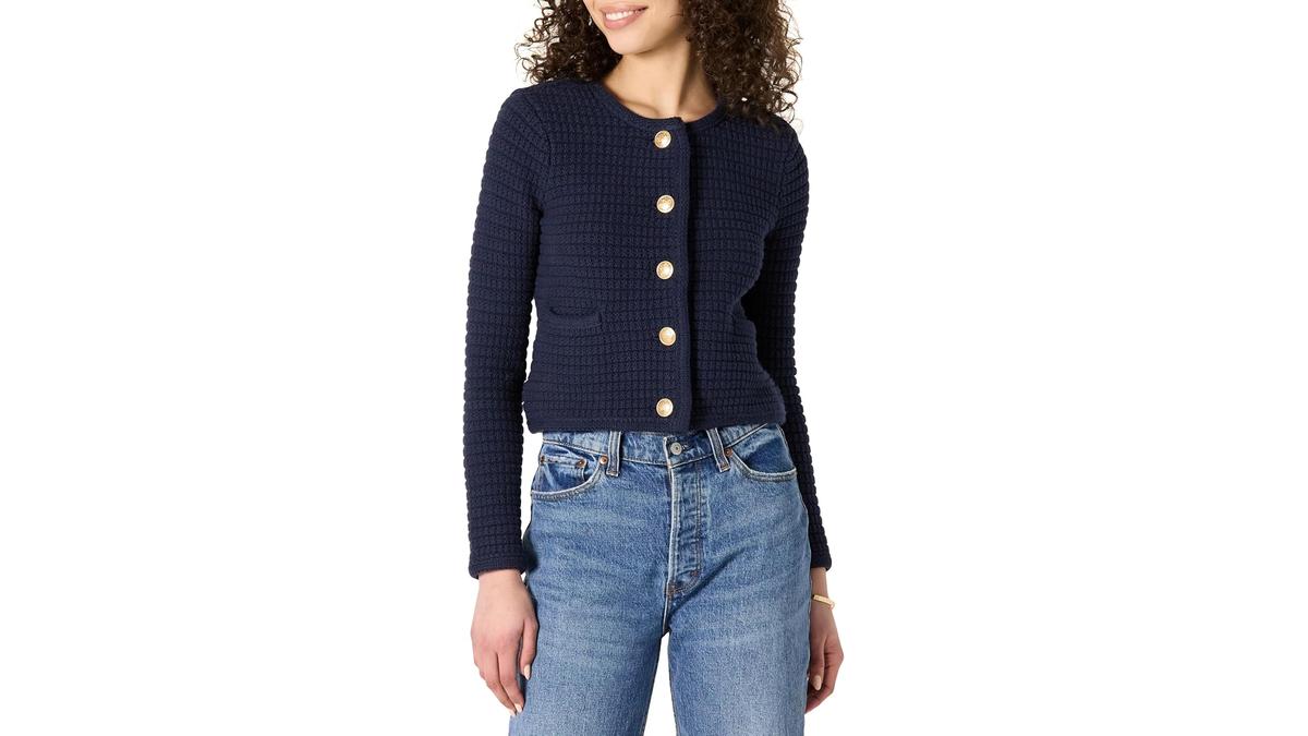 Maglione Cardigan Donna Peso Medio Amazon Essentials