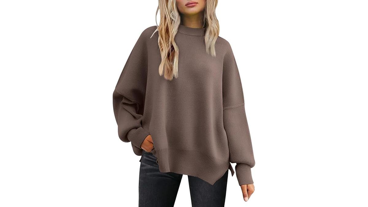 Maglione donna invernale girocollo maniche lunghe spacco laterale Maglione donna invernale girocollo maniche lunghe spacco laterale