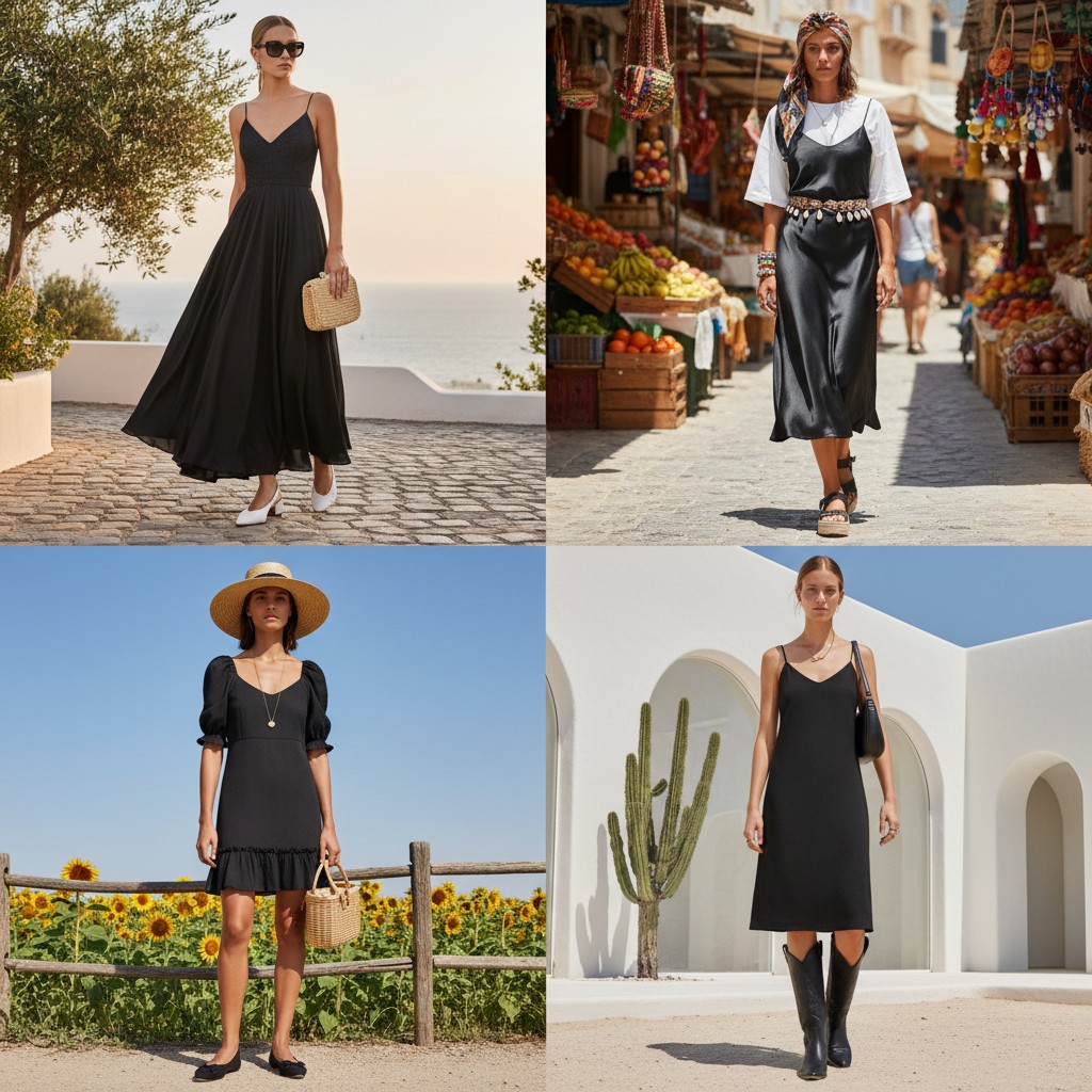 Come indossare il vestito nero in estate: 4 idee outfit di tendenza