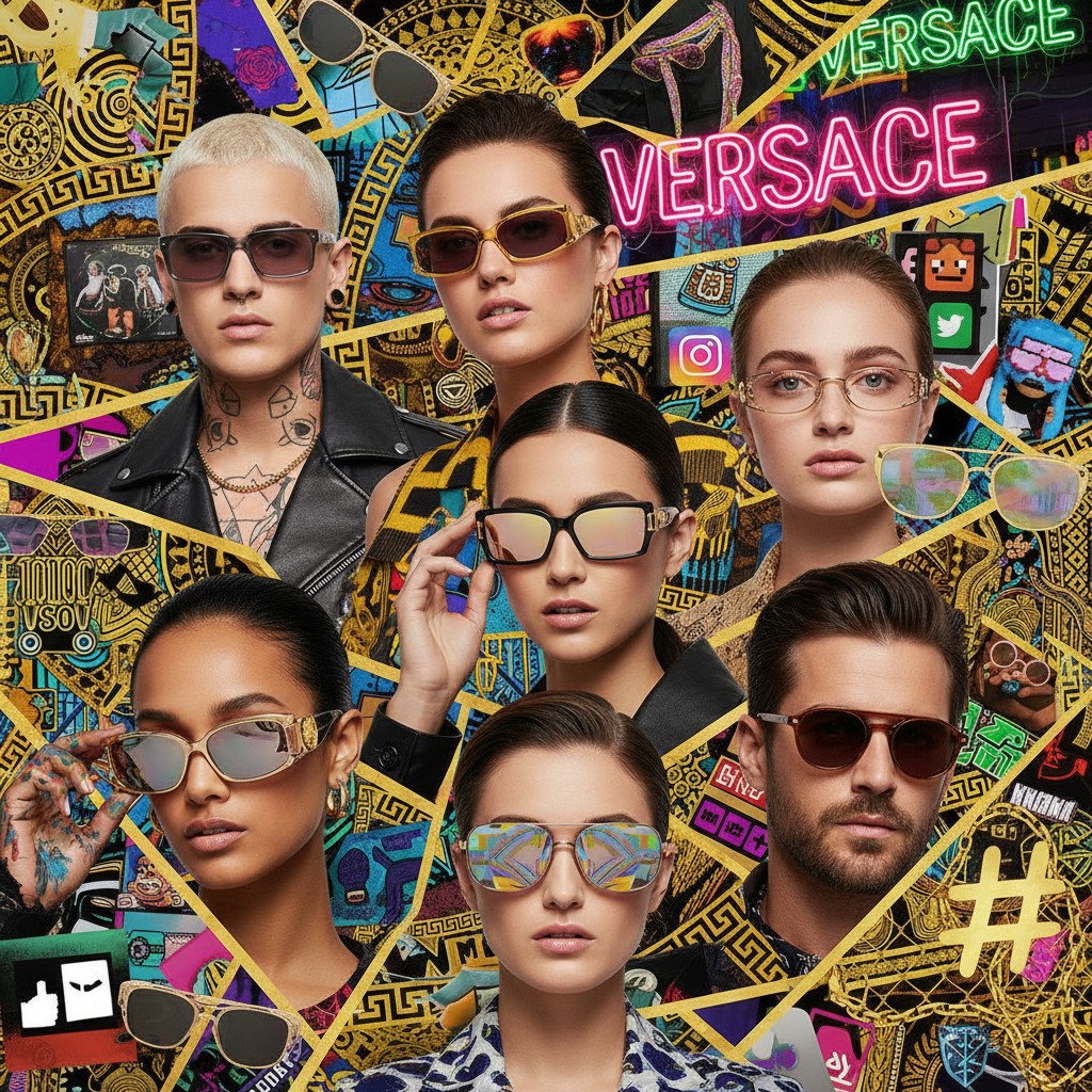 Glam Contemporaneo nella Nuova Campagna Versace Eyewear