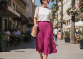 Gonna midi e ballerine: il riscatto di una combo ora cool, outfit