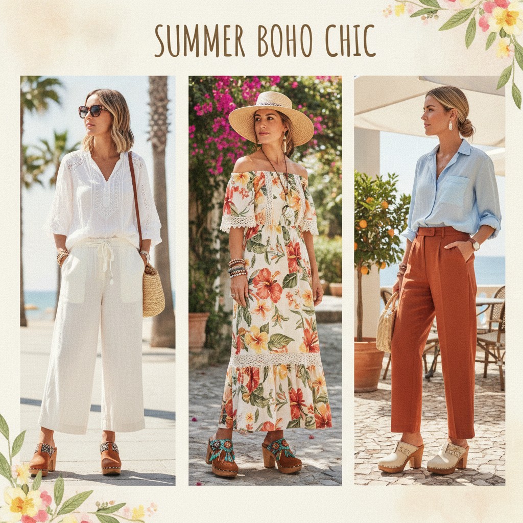 Come Abbinare gli Zoccoli Boho ai Tuoi Outfit Estivi