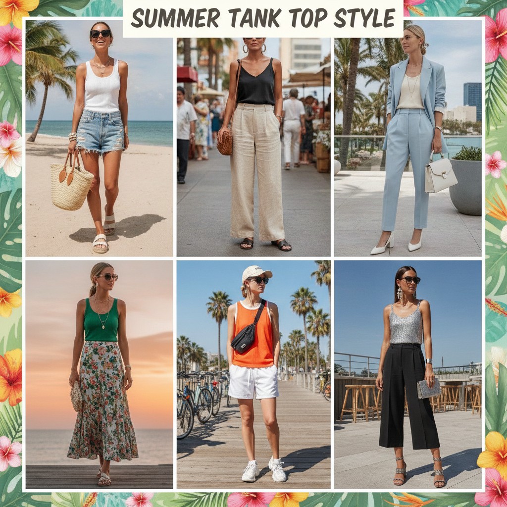 Il tank top combatte la canicola estiva a colpi di stile