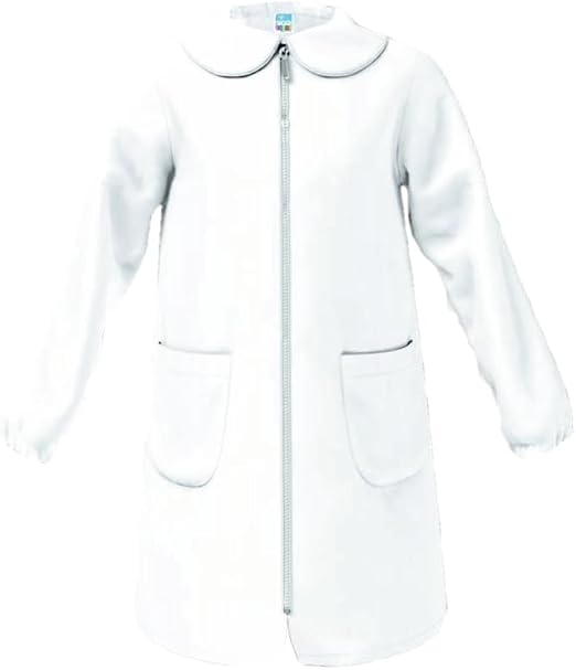 Grembiule scuola elementare Siggi bimba con zip Blu o Bianco