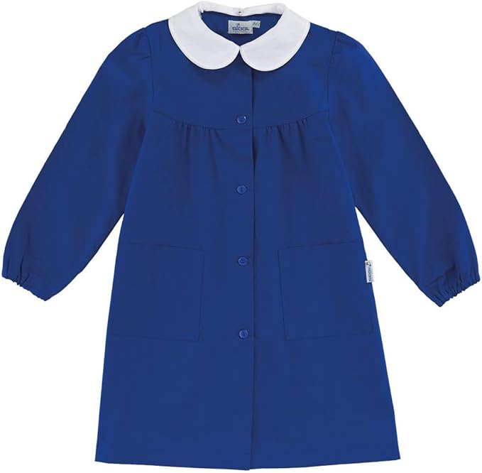 Grembiule scuola elementare bimba Siggi con collo bianco