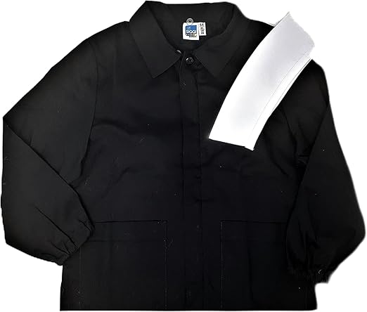 Grembiule scuola Siggi maschio nero con cerniera 140 cm