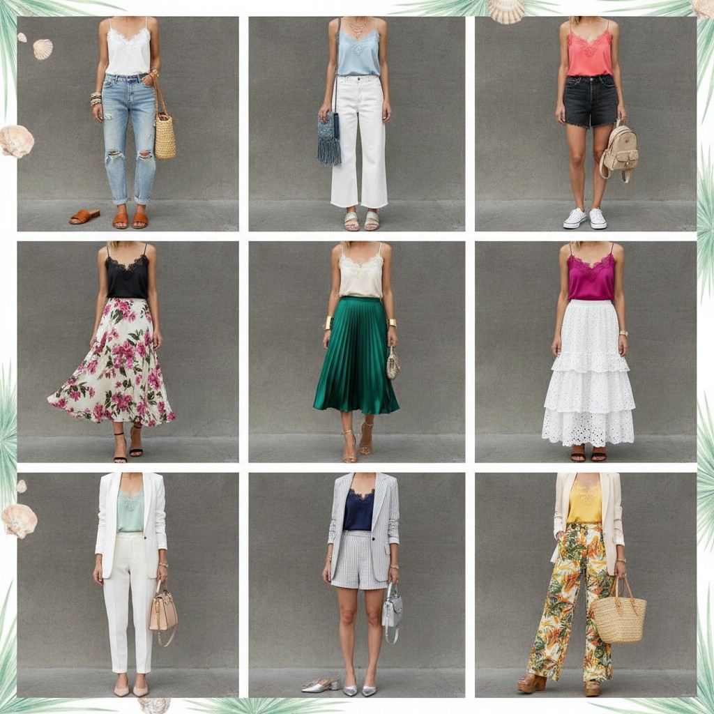 Come abbinare la canotta con pizzo: 8 idee outfit eleganti