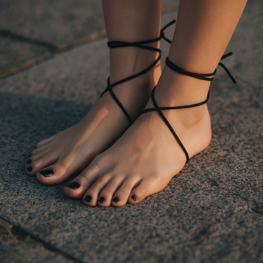 Sandali senza suola: il trend piedi nudi con Margaret Qualley