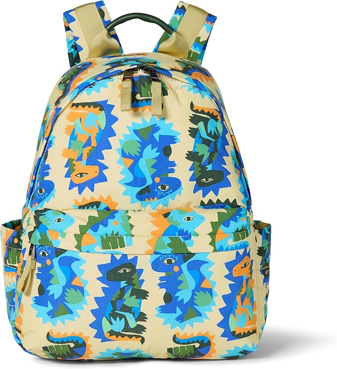 Zaino Amazon Essentials dinosauri beige per bambini